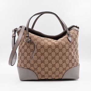BY31 💚 GUCCI Bree GG Canvas Convertible Top Handle bag